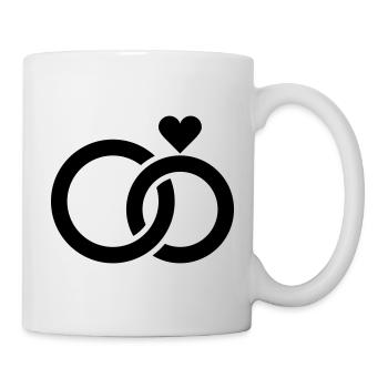 Hochzeit, Verlobung, Hochzeitsfeier - Tasse - Weiß - Rechts