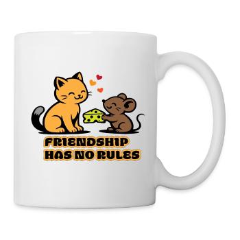 Freundschaft Ohne Regeln Katze Maus - Tasse - Weiß - Rechts