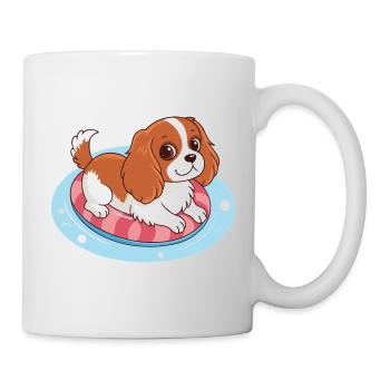 Sommerbojen-Schwimmerwelpe - Tasse - Weiß - Rechts