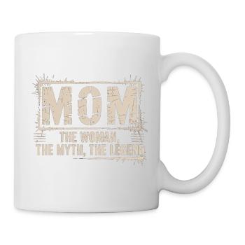 Mama Shirt – Mom The Woman The Myth The Legend - Tasse - Weiß - Rechts