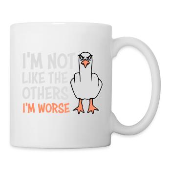 Middle Finger Seagull In Not Like The Others I'm Worse - Mug - white - Right