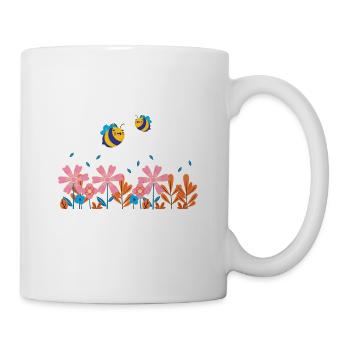 Bee Wild & Bloom Free – Diction Bee Flower - Mug blanc - blanc - Droite
