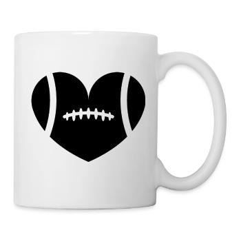 Football Heart - Mug - white - Right