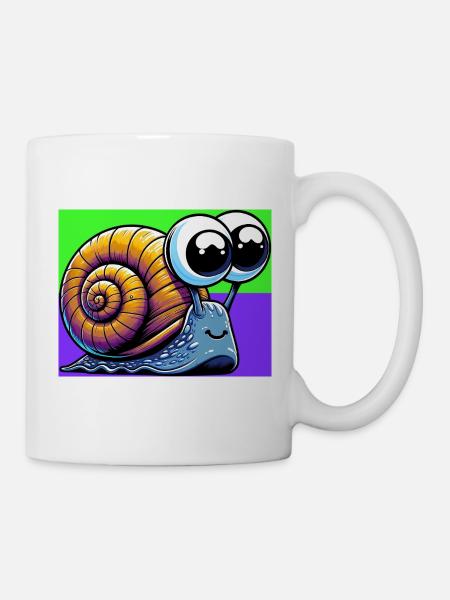 Schnecke - Tasse - Weiß
