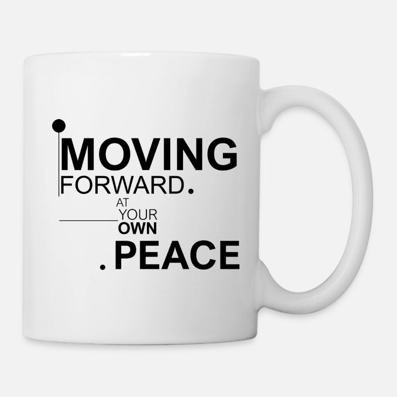 Moving forward at your own peace - Mug blanc - blanc