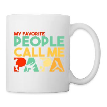 Parkour Papa Traceur Silhouette Retro Sportkunst - Tasse - Weiß - Rechts