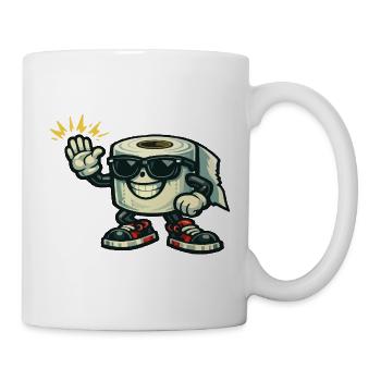 Héros hip-hop en papier toilette avec une basket - Mug blanc - blanc - Droite