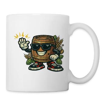 Beer Mascot with Sunglasses - Mug - white - Right