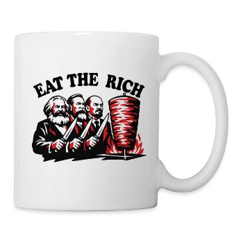 Eat the rich - Marx Engels Lenin - Döner Kebab - Tasse - Weiß - Rechts