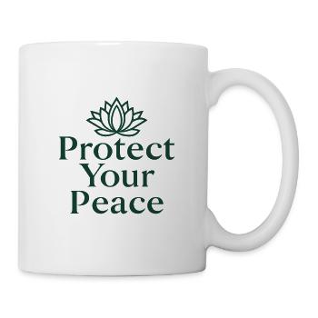 Méditation de yoga Protect Your Peace Lotus Flower - Mug blanc - blanc - Droite