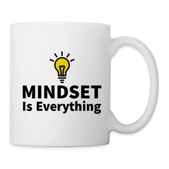 Mindset is everything Light bulb motivation success - Mug - white - Right
