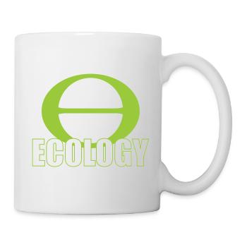Green Minimalist Ecology Logo - Mug - white - Right