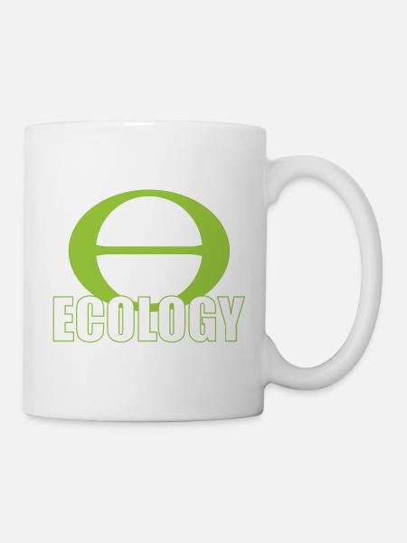 Green Minimalist Ecology Logo - Mug - white