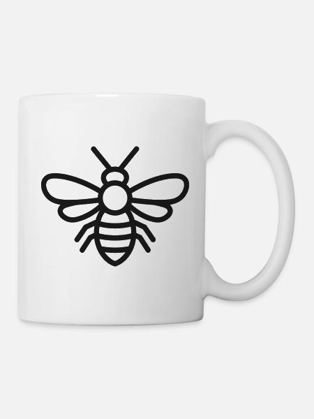 Biene - Tasse - Weiß