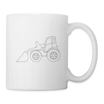 Bagger - Tasse - Weiß - Rechts