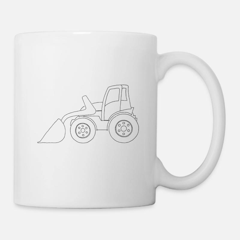 Excavatrice - Mug blanc - blanc