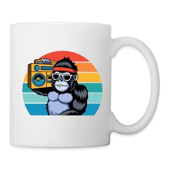 Retro Jungle Vibes for Music & Gorilla Fans - Mug - white - Right