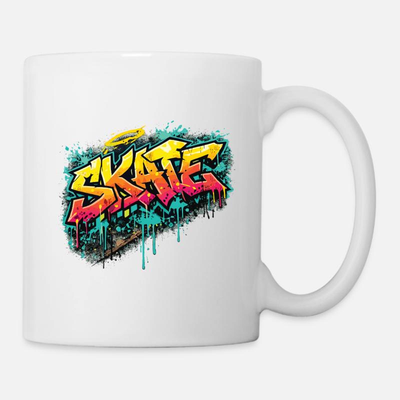 Skate Graffiti Explosion - Tasse - Weiß