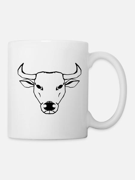 Ochse Illustration - Tasse - Weiß