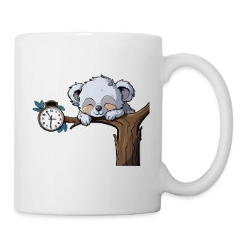 Sleeping koala on the clock branch - Mug - white - Right