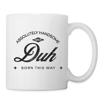 Vintage Born This Way – Absolument Beau | Round - Mug blanc - blanc - Droite