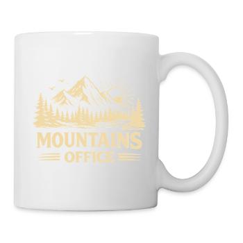 Mountains Office Bergliebhaber Abenteuer Sprüche - Tasse - Weiß - Rechts