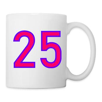 25. 25 YEARS. 25th ANNIVERSARY. 25 YEARS ANNIVERSARY. - Mug - white - Right