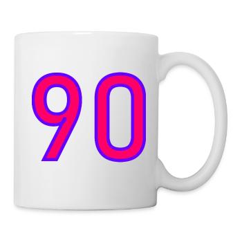90. 90 ANS. 90e ANNIVERSAIRE. ANNIVERSAIRE 90 ANS. - Mug blanc - blanc - Droite