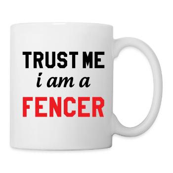 Faites-moi confiance je suis un escrimeur pro - Mug blanc - blanc - Droite