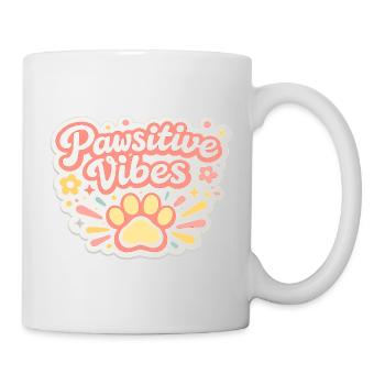 Pawsitive Vibes Paw Joy - Mug blanc - blanc - Droite
