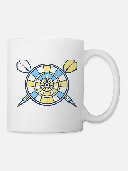 Zielscheiben-Dartkunst - Tasse - Weiß
