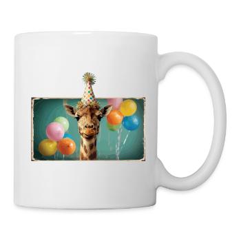 Giraffe Animals Zoo Party Jungle Zoo Birthday - Mug - white - Right