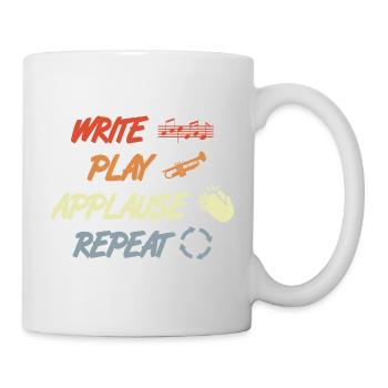 Write Play Applause Repeat - Tasse - Weiß - Rechts