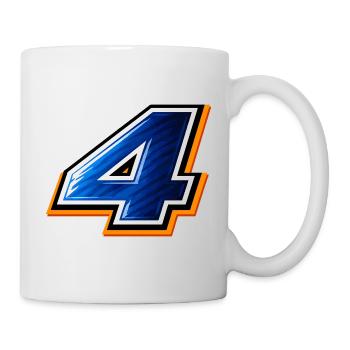 Number 4 Football Jersey Sporty Design - Mug - white - Right