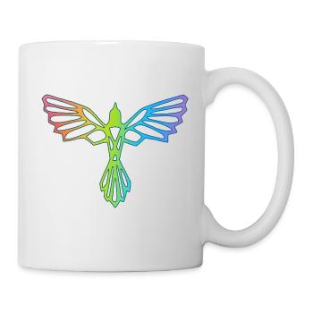 The flight of the multicolored bird - Mug - white - Right