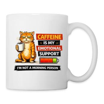 Caffeinated Cat Morning Mood - Mug - white - Right