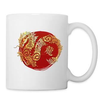 Drache Chinesisches Tierkreiszeichen Horoskop - Tasse - Weiß - Rechts
