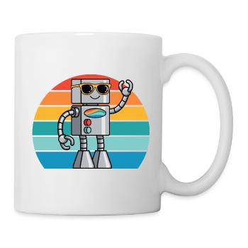 Retro Ki robot for technology lovers & robot fans - Mug - white - Right