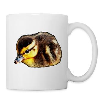 entenküken Dunkelgelb – Nahaufnahme - Tasse - Weiß - Rechts