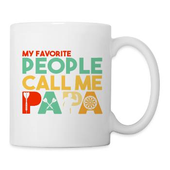 Favorite People Call Me Papa Darts Master - Mug - white - Right