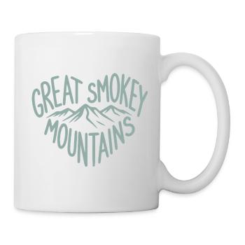 Great Smoky Mountains Heart Design - Mug - white - Right