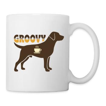 Groovy Dog Retriever Retro - Mug - white - Right