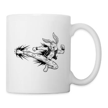 Heavy Metal Osterhase Rocker Ostern Hardcore Hase - Tasse - Weiß - Rechts