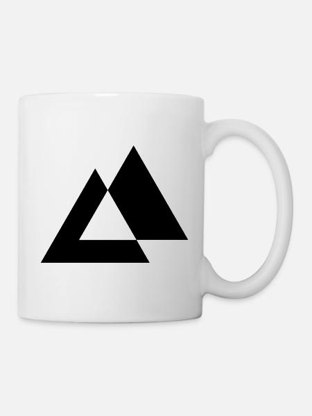 Design der geometrischen Dreiecke - Tasse - Weiß