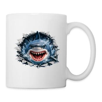 Conception de l’épidémie de requins de rupture - Mug blanc - blanc - Droite