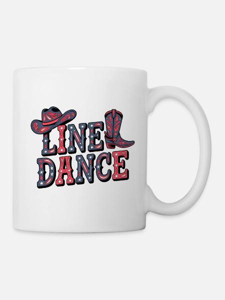 Lone Dance Western Boots Stars - Tasse - Weiß