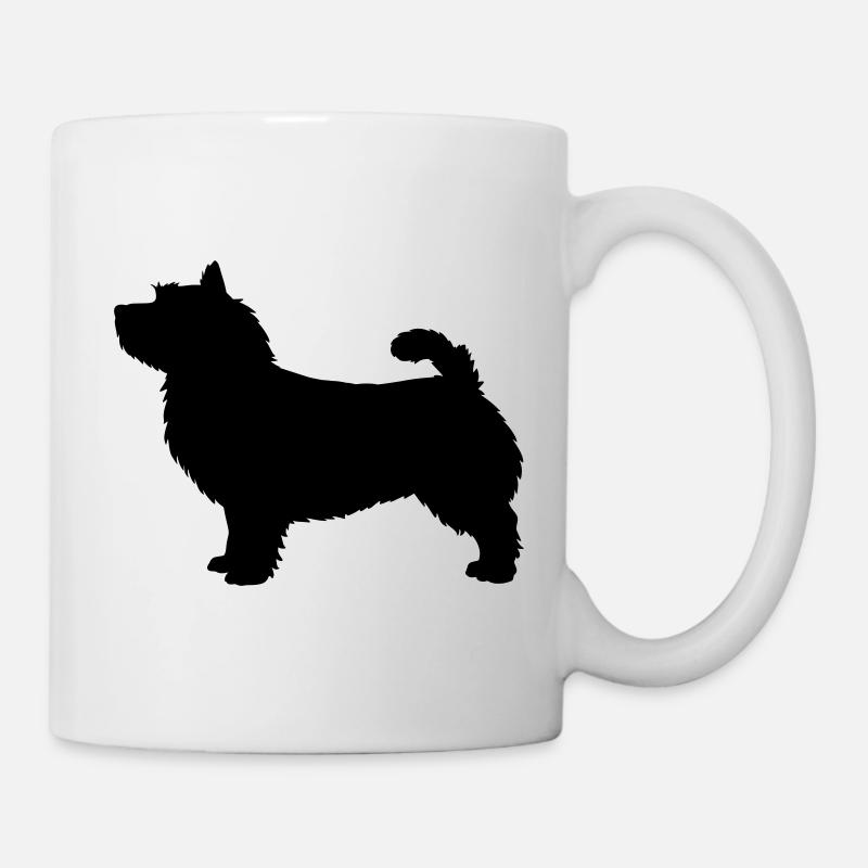Silhouette des Norwich Terrier - Tasse - Weiß