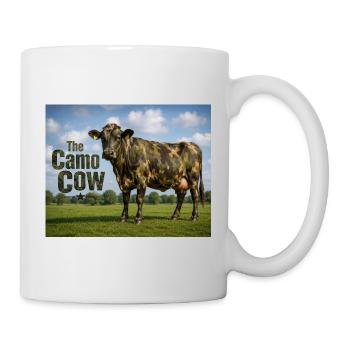 Camo cow in meadow - Mug - white - Right