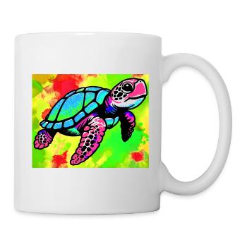 tortue - Mug blanc - blanc - Droite