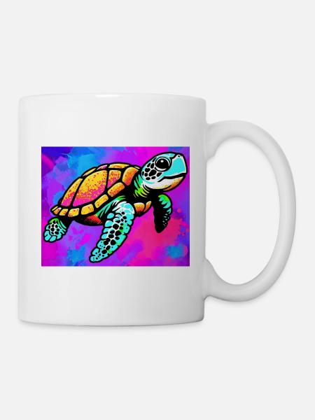 tortue - Mug blanc - blanc